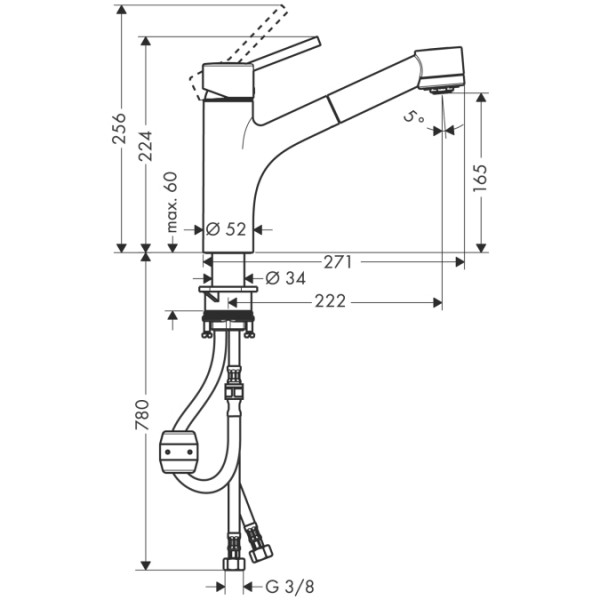 hg miscelatore per cucina talis s con doccetta estraibile cromo ... - Miscelatori Cucina Con Doccetta Estraibile hg miscelatore per cucina talis s con doccetta estraibile cromo ... - Miscelatori Cucina Con Doccetta Estraibile